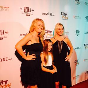 Janine attends the premiere of Western Religion With fellow actress and producer Rachel Ryling and her daughter