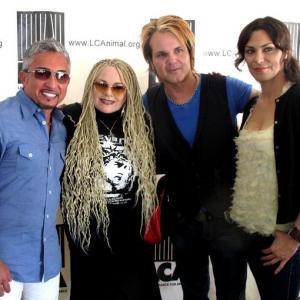 Cesar Milan Fawn Rikki Rocket and Michelle Forbes come together for Puppy Mill Awareness Day in Los Angeles