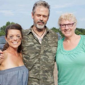 On set of BIGFOOT WARS with Mindy Raymond and C. Thomas Howell