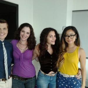 On the Set of Underemployed With Ian Daniel McLaren Maritza Cabrera Inbar Lavi and Michelle Ang