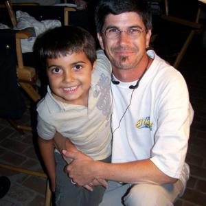 Parker on the set of Criminal Minds with Director Guy Norman Bee