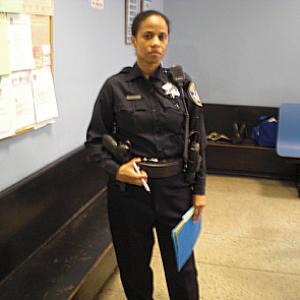 Veronica Loud as a Police Officer for the pilot episode of the NBC television series PARENTHOOD Shot on location at the Oakland Police Department