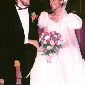 Veronica Loud with your husband C. Andrew Nelson on their wedding day, October 17, 1993.
