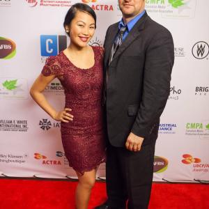 Nhi Do and Gabriel Carter at the 2014 UBCPACTRA Awards Red Carpet