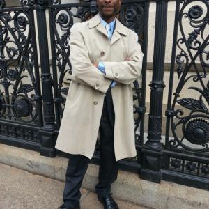 Gregory Mikell with a bit of British fashion sense, on the streets of lower Manhattan (2015)