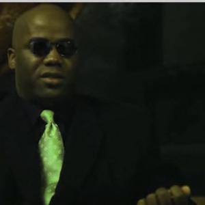 Curtis Pickett as Morpheus in Matrix Red or Blue Straw 2010
