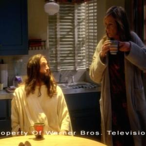John Charles Meyer and Allison Janney in the CBS sitcom Mom directed by Ted Wass 2015