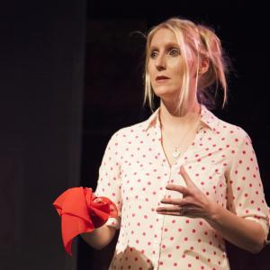 Lindsay Lucas-Bartlett in The Vagina Monologues at the Coast Playhouse in Hollywood for the 2015 VDAY event.