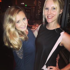 Lindsay Lucas-Bartlett and Katie Amess at the opening night of These Paper Bullets at the Geffen Playhouse.