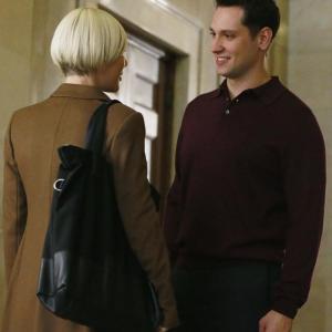 Still of Liza Weil and Matt McGorry in How to Get Away with Murder 2014