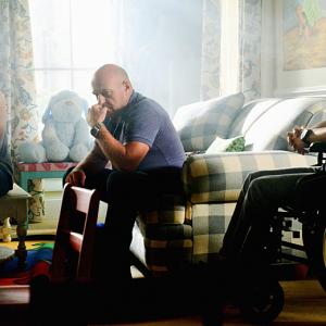 Still of Dean Norris Max Ehrich and Mackenzie Lintz in Under the Dome 2013