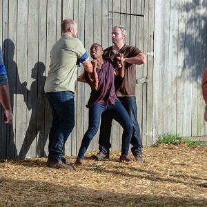 Still of Dean Norris and Aisha Hinds in Under the Dome 2013