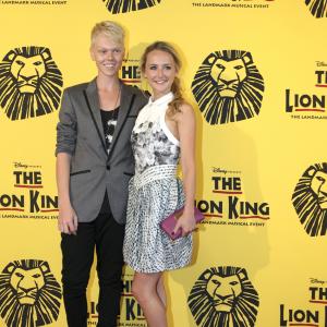Jack Vidgen and Karli-Rae Grogan at the Opening night of 'The Lion King'.