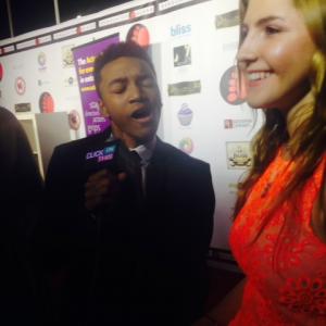 Being serenaded by X Factors Josh Levi at Oscar party 2014!