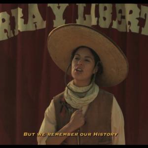 Actress Erika Sabel Flores screen grab from Outlaws