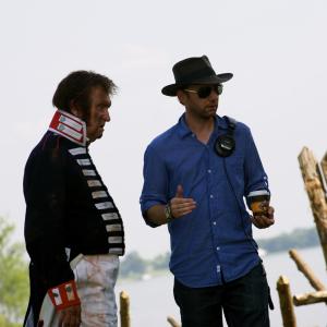 Kyle Portbury directing battle scene on Tell the World with Bill Lake