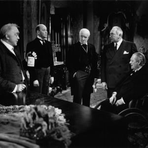 Lionel Barrymore Edward Arnold Thomas Mitchell and Lewis Stone in Three Wise Fools 1946