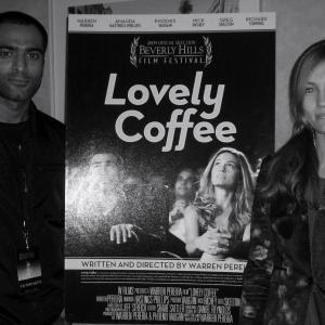 Warren Pereira and Amanda Hastings for Lovely Coffee screening at 2009 Beverly Hills Film Festival April 2 2009