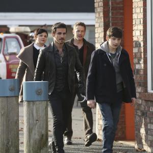 Still of Ginnifer Goodwin Colin ODonoghue Jared Gilmore and Josh Dallas in Once Upon a Time 2011