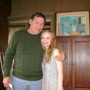 Rebekah Kennedy and Art LaFleur on set of House Hunting