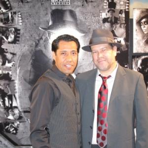 Jaime Alvarez with James Rhodimer at Battery Rows premiere