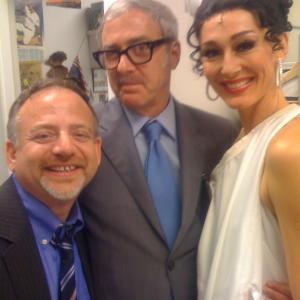Backstage Catch Me If You Can post show with musical creators Marc Shaiman  Scott Wittman