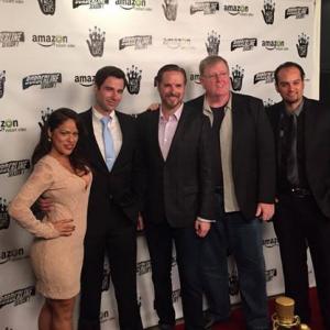Thomas F. Evans on the Red Carpet for the premier screening of Borderline; with (L to R) Amaris Dupree, David Ballam, Eric Curtis Johnson, Thomas F. Evans and Claudio Pinto.