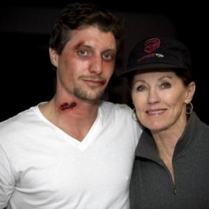 Hunter G. Williams, and mother Marlene D. Williams on set.