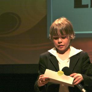 Gage presenting an award at the Youth Media Alliance Awards - June 2011