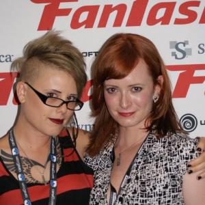 Aubrie Davis and Lindsay Goranson at Fantasia International Film Festival 2011 for the World Premiere of THE THEATRE BIZARRE