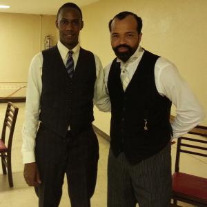 Irungu M. and Jeffrey Wright on set of HBO's BOARDWALK EMPIRE