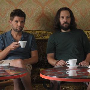 Still of Adam Scott and Paul Rudd in Our Idiot Brother 2011