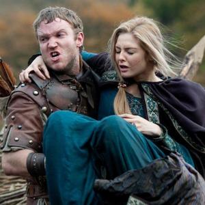 Still of Diarmaid Murtagh and Tamsin Egerton in Camelot (2014)