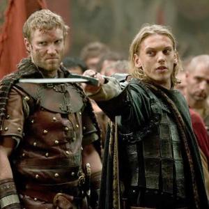 Still of Diarmaid Murtagh and Jamie Campbell Bower in Camelot (2011)