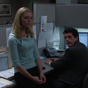 Kaitlyn Black as Patricia and Jack Robinson as Roger in Bureaucracy