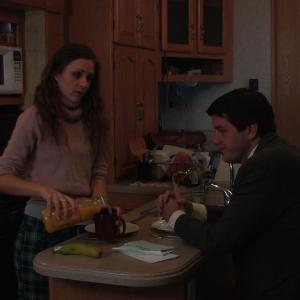 Christine Haeberman as Janice and Jack Robinson as Roger in 