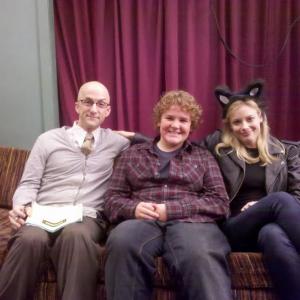 On set with Jim Rash and Gillian Jacobs in Community