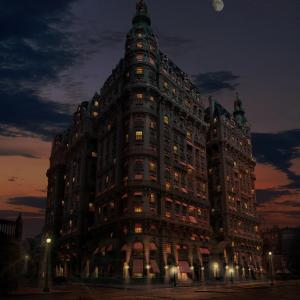 I created this digital mattepainting of The Ansonia starting form black and white photograph and coloring it in Photoshop Original photo was taken in 1908 revealing freshlybuild one of most gorgeous buildings in Manhattan and my favorite building in New York City