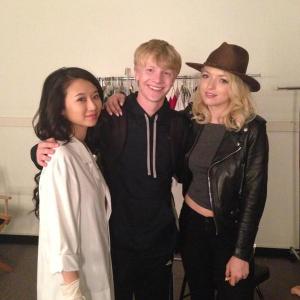 Joseph with Francesca Eastwood and Annie Q on the Cardinal X set