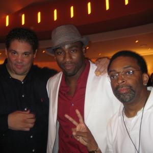 Big Mike Yarc Lewinson and Spike at Do The Right Thing 20th anniversary party