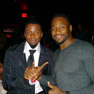 Actor Derek Luke and Yarc Lewinson at Urban Film Festival after party 9/19/13.