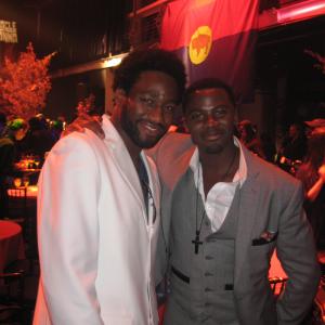 Yarc Lewinson and Derek Luke at Miracle at St. Anna's NYC red carpet premiere.