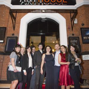 Group photo at a screening of L'Assenza outside the Art House Cinema in London. With producer Carey Born and actresses Lia Alù and Susanna Cappellaro.