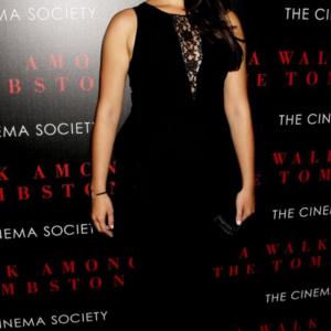 Stephanie Andujar at the Cinema Society Screening for A Walk Among the Tombstones