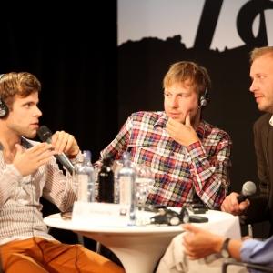 Hilmar Gudjonsson Hafsteinn Gunnar Sigurdsson and Sveinn Olafur Gunnarsson at a press interview for San Sebastian Film festival