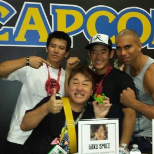 San Diego Comic-con 2014 at Capcom booth with Mike Moh, Joey Ansah & Yoshinori Ono