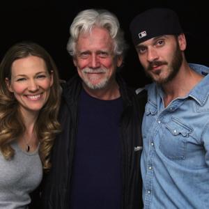 On set of Tell Me Your Name with actors Heather DeVan and Bruce Davison and director Jason DeVan