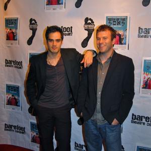 F Solorzano w Christopher Whalen at Barefoot Theatre Companys OffBroadway Opening Night of Teeth Of The Sons by Joseph Sousa