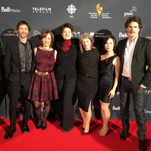 Canadian Screen Awards 2015 with The Ghosts In Our Machine nominees Jason Milligan Nina Beveridge Liz Marshall Lorena Elke Iris Ng John Price