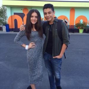 With Lilimar filming Bella and the Bulldogs at Nickeodeon Studios March 2015
